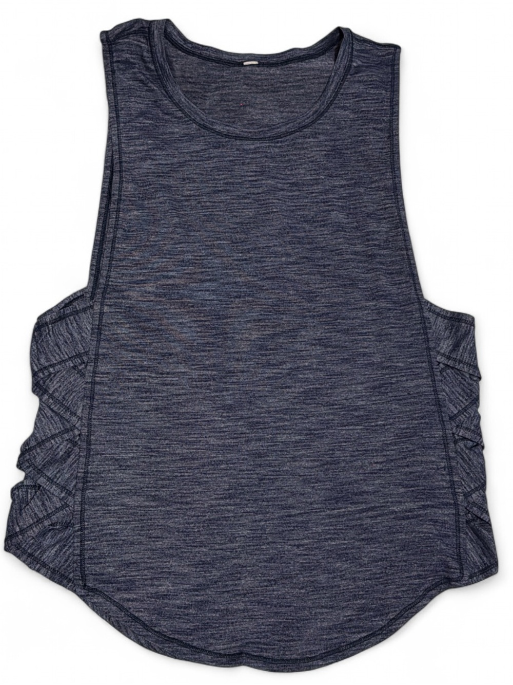 lululemon athletica Navy Heather Athletic Tank with Side Ruching